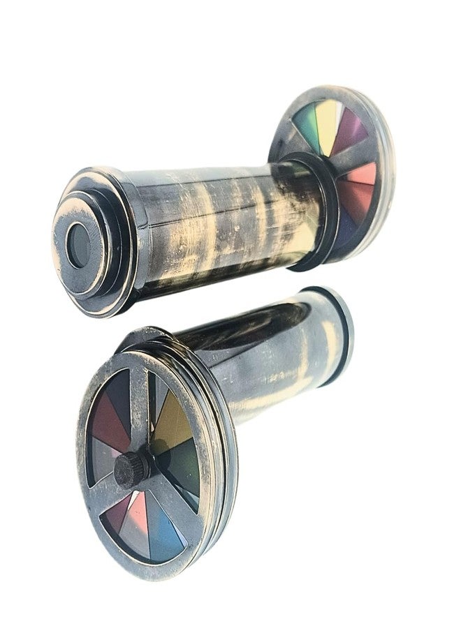 BAZROSS Handmade Brass Kaleidoscope Educational Gift | Vintage Collection Replica, Birthday, Every Occasion Gift for Adults and Kids - Brass Kaleidoscope with Double Wheel - (Pack of ONE) - Image 4